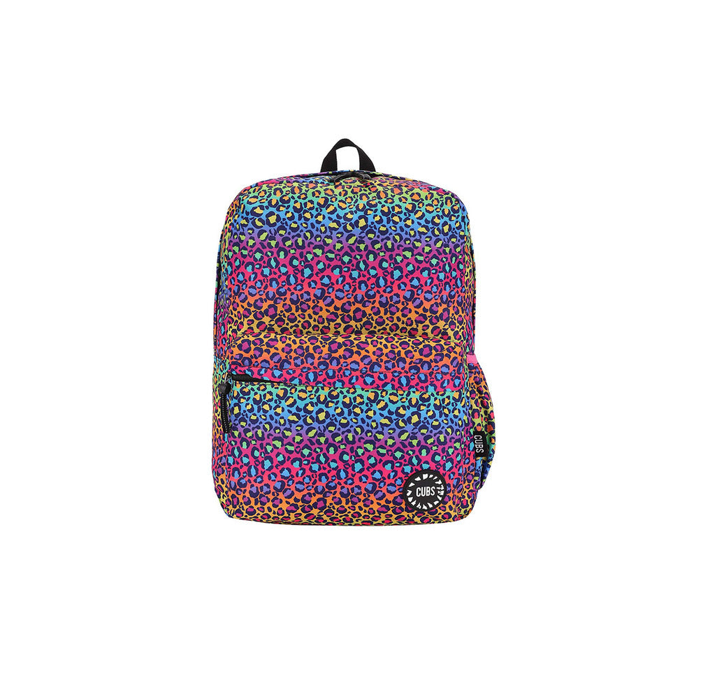 Cubs Junior Student Backpack Rainbow Leopard, Multicolors