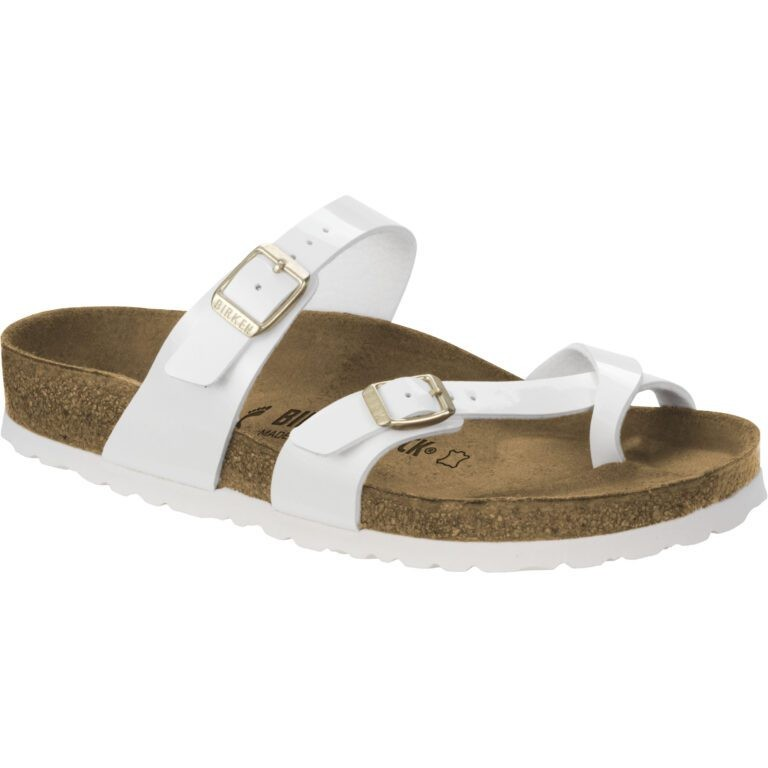 BIRKENSTOCK MAYARI BF PATENT WHITE LS WHITE FOR WOMEN