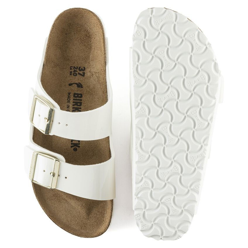 BIRKENSTOCK ARIZONA BF PATENT WHITE FOR WOMEN