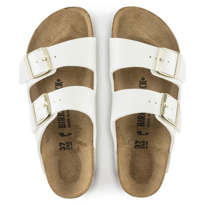 BIRKENSTOCK ARIZONA BF PATENT WHITE FOR WOMEN