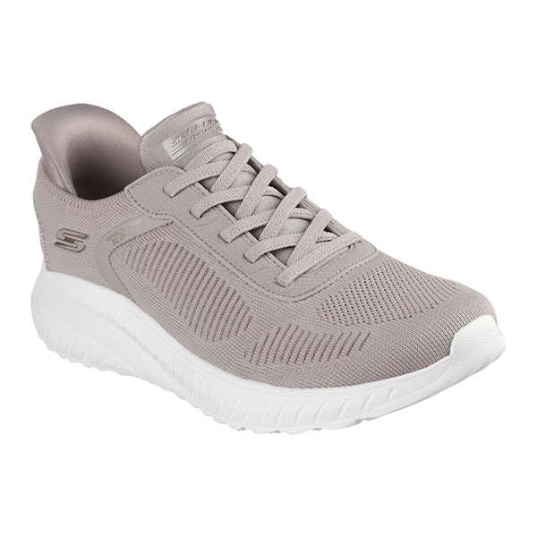 SKECHERS BOBS SQUAD CHAOS RUNNING SHOES FOR WOMEN, TAUPE