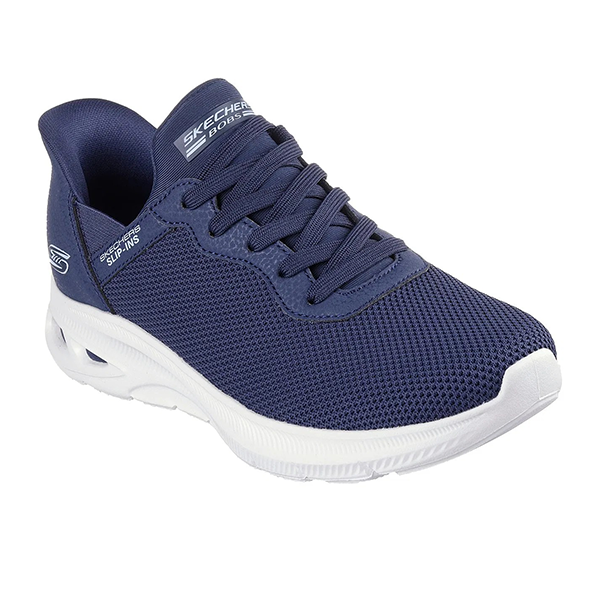 SKECHERS BOBS UNITY RUNNING SHOES FOR WOMEN, NAVY