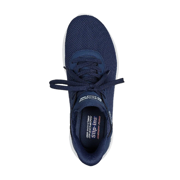 SKECHERS BOBS UNITY RUNNING SHOES FOR WOMEN, NAVY