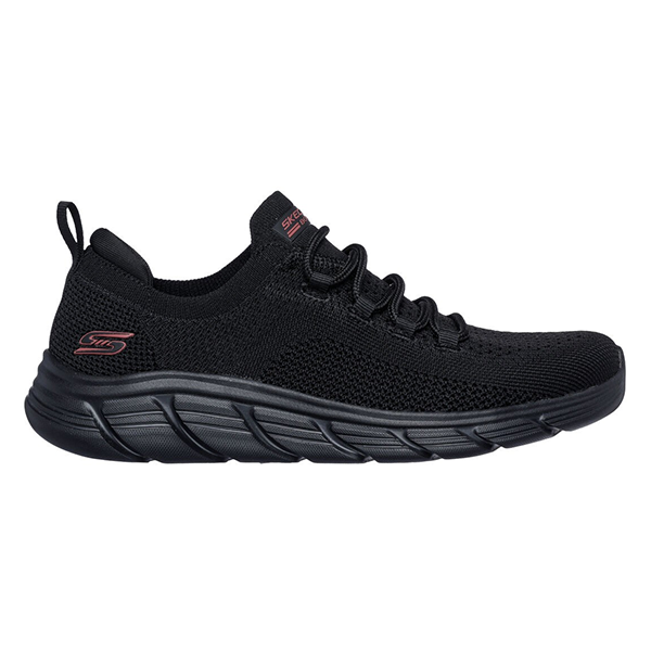 SKECHERS BOBS B FLEX LO SPORTS LIFESTYLE SHOES FOR WOMEN, BLACK