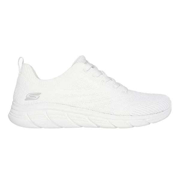 SKECHERS BOBS B FLEX LO SPORTS LIFESTYLE SHOES FOR WOMEN, WHITE