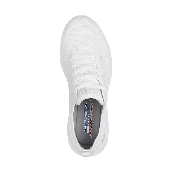 SKECHERS BOBS B FLEX LO SPORTS LIFESTYLE SHOES FOR WOMEN, WHITE