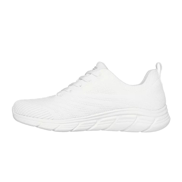 SKECHERS BOBS B FLEX LO SPORTS LIFESTYLE SHOES FOR WOMEN, WHITE