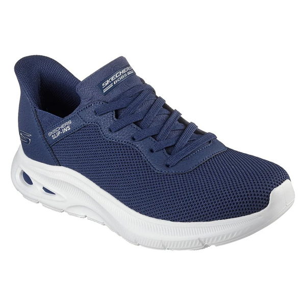 SKECHERS BOBS UNITY RUNNING SHOES FOR MEN, NAVY