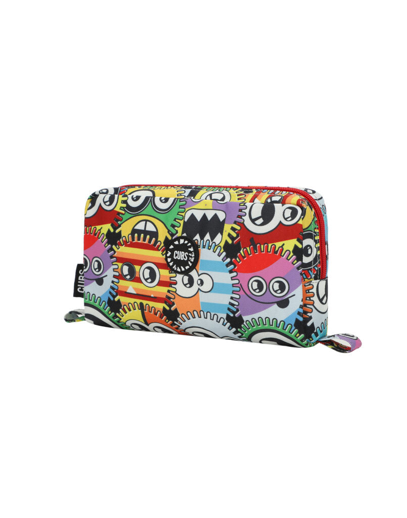 Cubs Robots Big Eyes Pencil Case, Multicolors