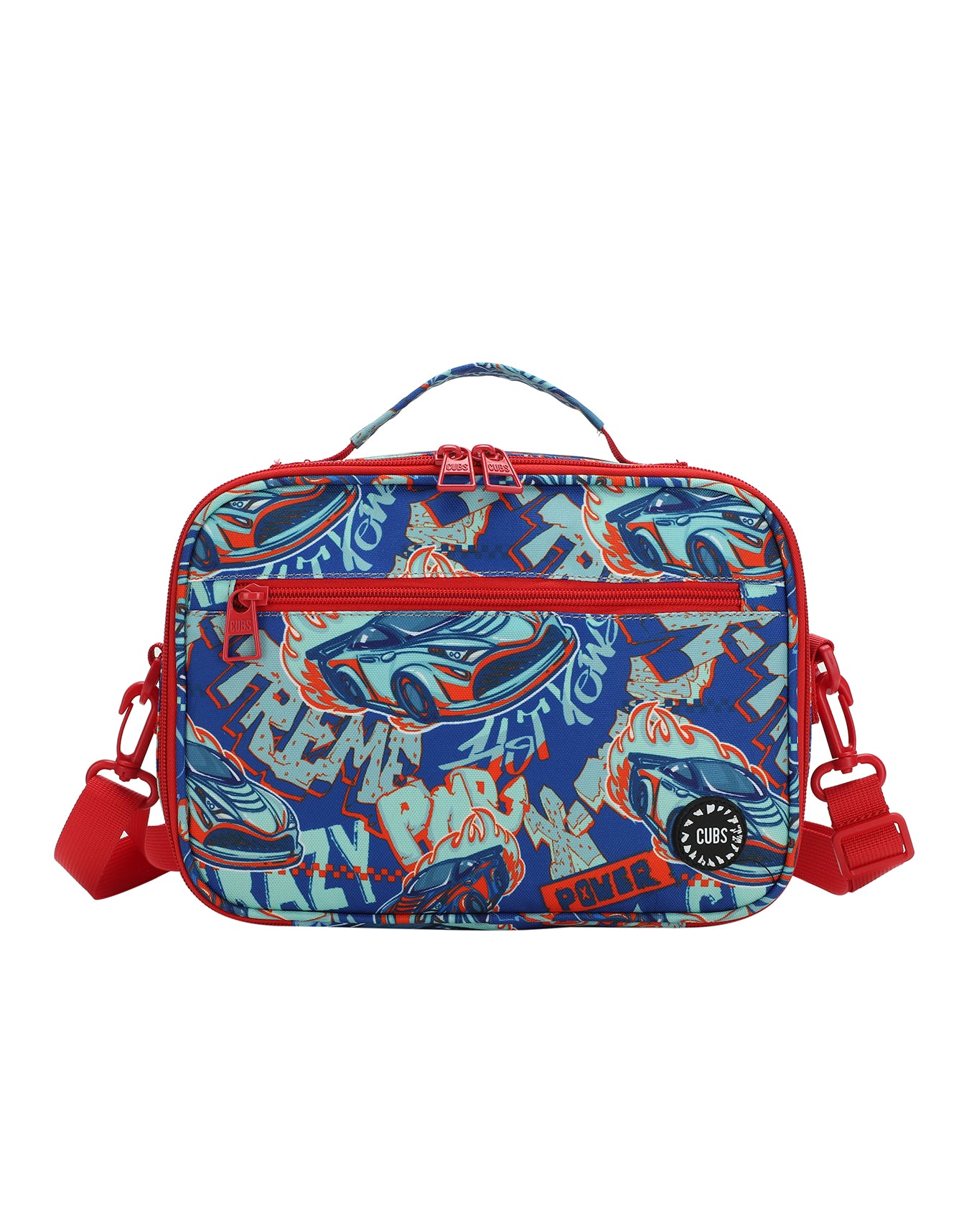 Cubs Car Flames Lunch Bag, Multicolors