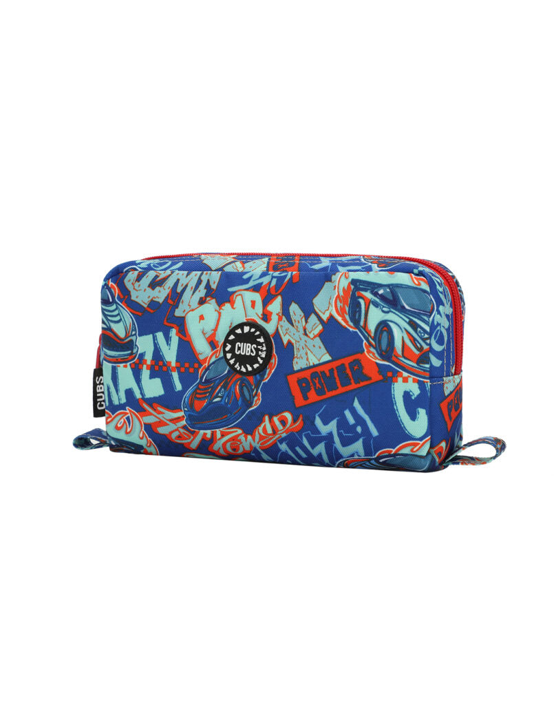 Cubs Car Flames Pencil Case, Multicolors