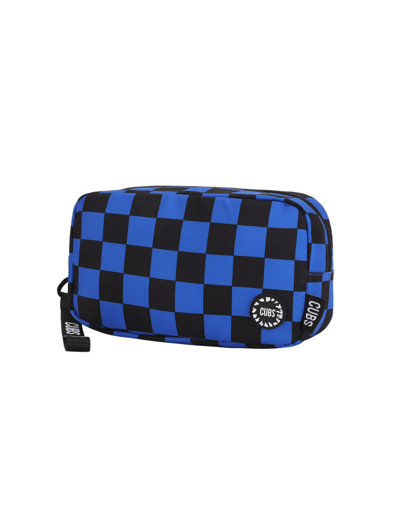 Cubs Sequin Tiger Blue Checks Pencil Case