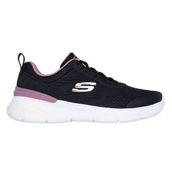 SKECHERS SKECH-AIR DYNAMIGHT 2.0 RUNNING SHOES FOR WOMEN, BLACK & MAUVE