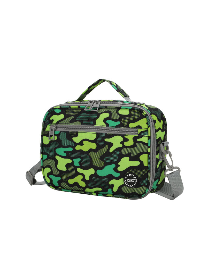 Cubs Neon Green Camo Lunch Bag, Multicolors