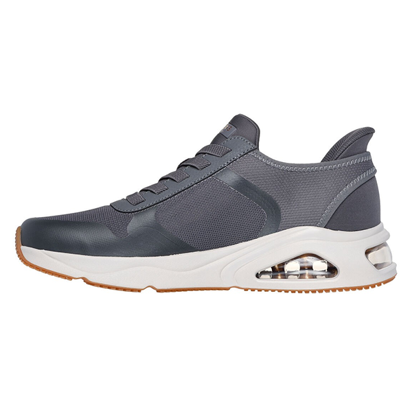 SKECHERS TRES-AIR UNO LIFESTYLE SHOES FOR MEN, CHARCOAL