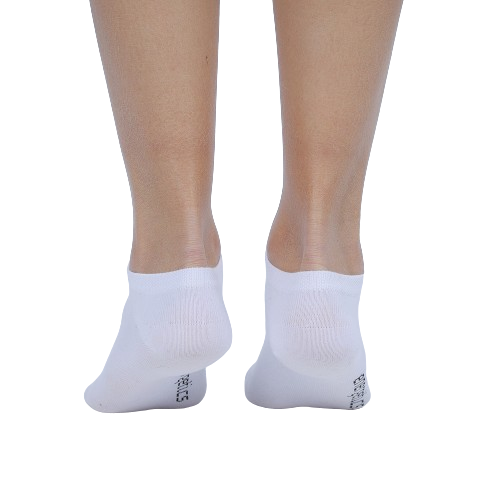 Energetics Socket Socks For Women, White & Black