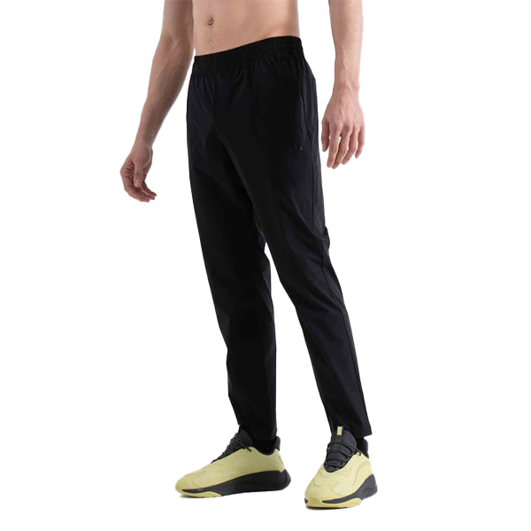 ANTA WOVEN TRACK  FITNESS PANT FOR MEN, BASIC BLACK