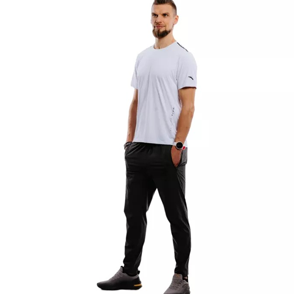 ANTA KNIT ANKLE  RUNNING PANT FOR MEN, BASIC BLACK