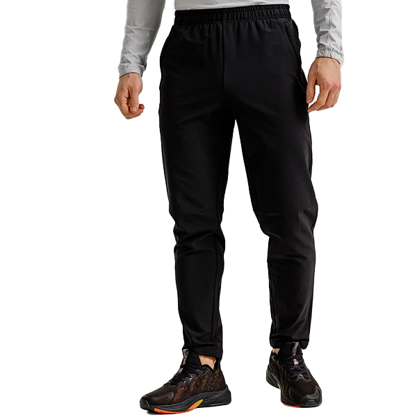 ANTA WOVEN TRACK  RUNNING PANT FOR MEN, BASIC BLACK