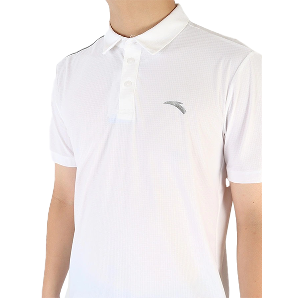 ANTA SS POLO FITNESS T-SHIRT FOR MEN, PURE WHITE