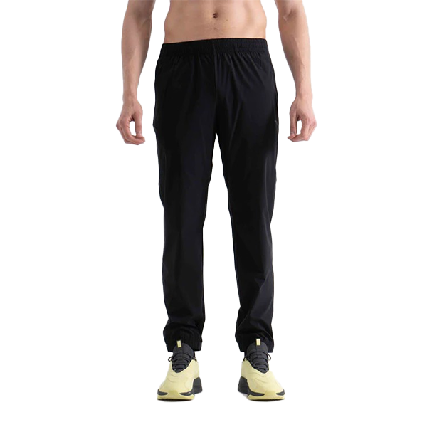 ANTA WOVEN TRACK  FITNESS PANT FOR MEN, BASIC BLACK