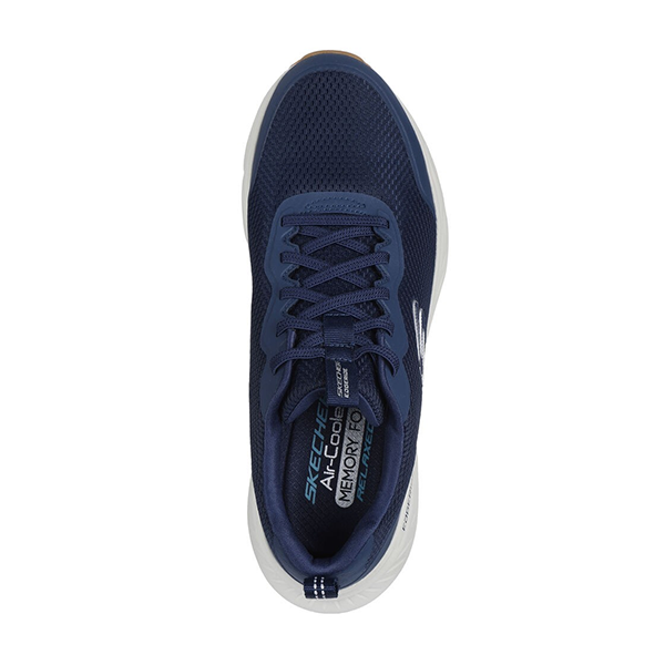 SKECHERS EDGERIDE RUNNING SHOES FOR MEN, NAVY & WHITE