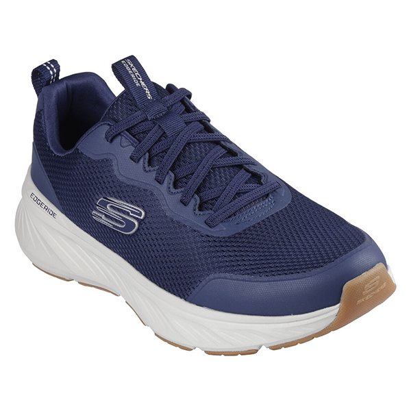 SKECHERS EDGERIDE RUNNING SHOES FOR MEN, NAVY & WHITE