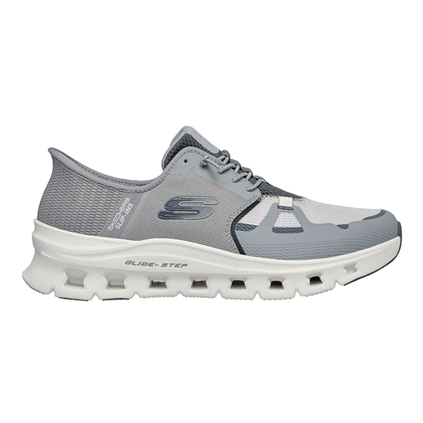 SKECHERS GLIDE-STEP PRO LIFESTYLE SHOES FOR MEN, GREY & CARCOAL