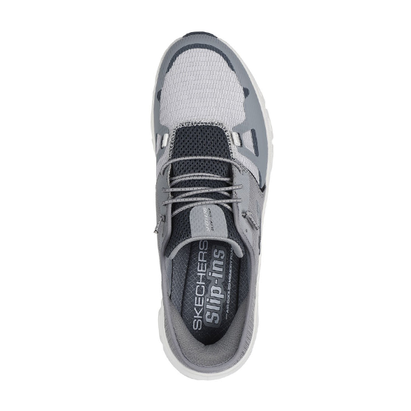 SKECHERS GLIDE-STEP PRO LIFESTYLE SHOES FOR MEN, GREY & CARCOAL