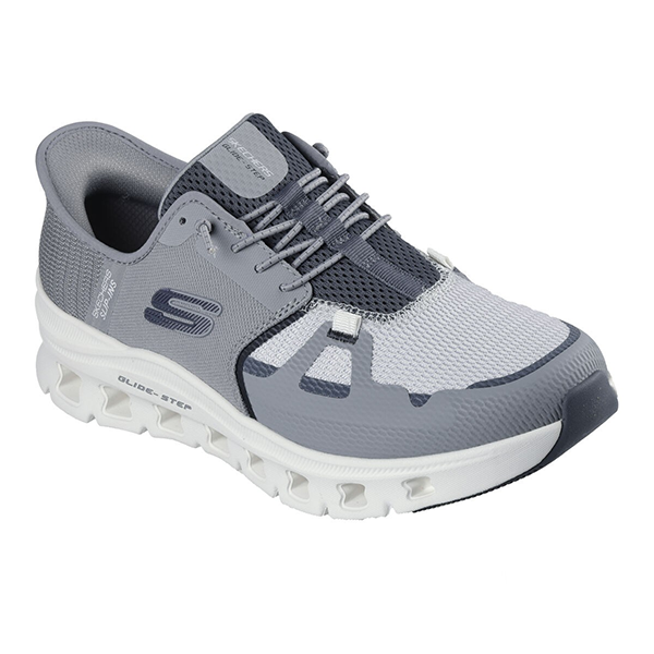 SKECHERS GLIDE-STEP PRO LIFESTYLE SHOES FOR MEN, GREY & CARCOAL