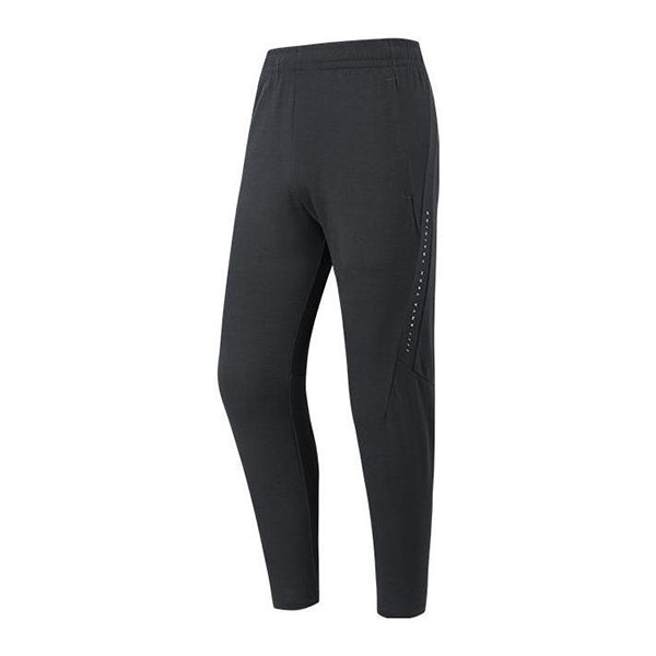 ANTA KNIT ANKLE  FITNESS PANT FOR MEN, BASIC BLACK