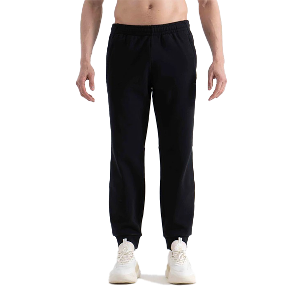 ANTA KNIT TRACK  FITNESS PANT FOR MEN, BASIC BLACK