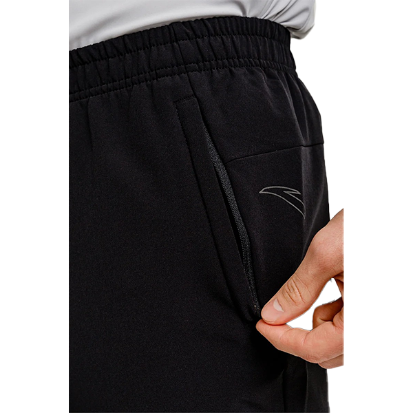 ANTA WOVEN TRACK  RUNNING PANT FOR MEN, BASIC BLACK