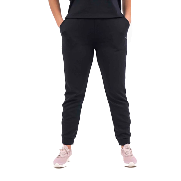 ANTA KNIT TRACK  FITNESS PANT FOR WOMEN, BASIC BLACK