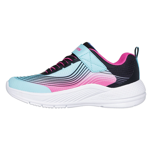 SKECHERS MICROSPEC ADVANCE RUNNING SHOES FOR GIRLS, AQUA & PURPLE