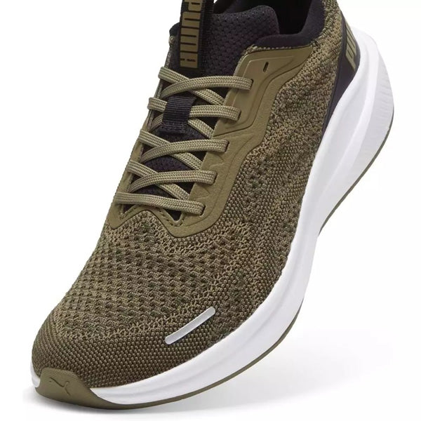 PUMA SKYROCKET LITE ENGINEERED RUNNING SHOES FOR MEN, DARK OLIVE & PUMA BLACK