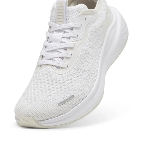 PUMA SKYROCKET LITE ENGINEERED RUNNING SHOES FOR MEN, PUMA WHITE & PUMA SILVER & VAPOR GRAY