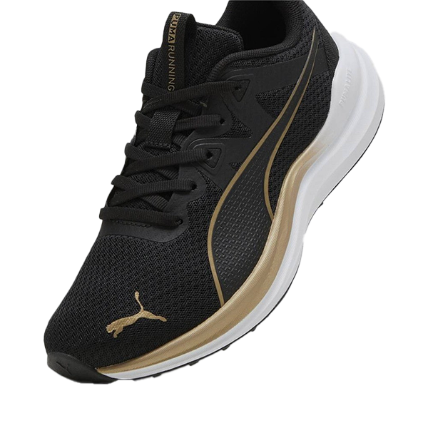 PUMA REFLECT LITE RUNNING SHOES FOR MEN, PUMA BLACK & PUMA GOLD