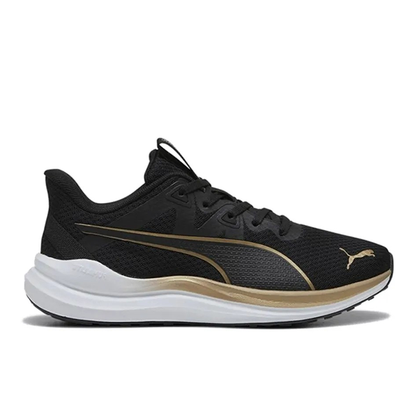 PUMA REFLECT LITE RUNNING SHOES FOR MEN, PUMA BLACK & PUMA GOLD