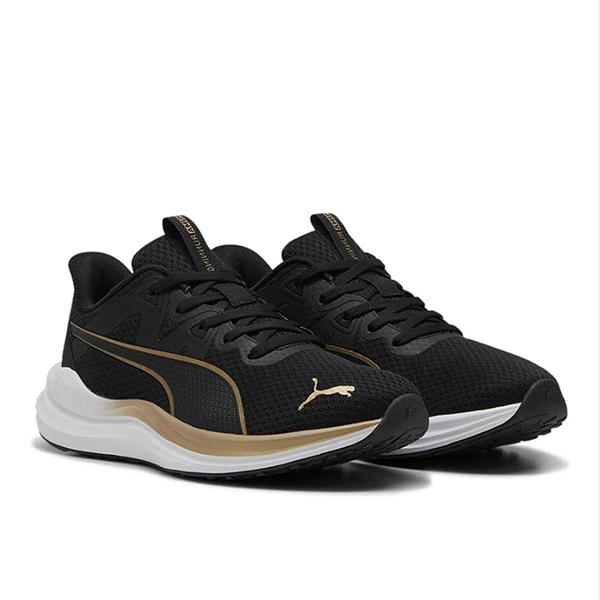 PUMA REFLECT LITE RUNNING SHOES FOR MEN, PUMA BLACK & PUMA GOLD