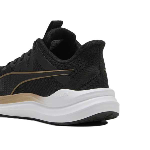 PUMA REFLECT LITE RUNNING SHOES FOR MEN, PUMA BLACK & PUMA GOLD