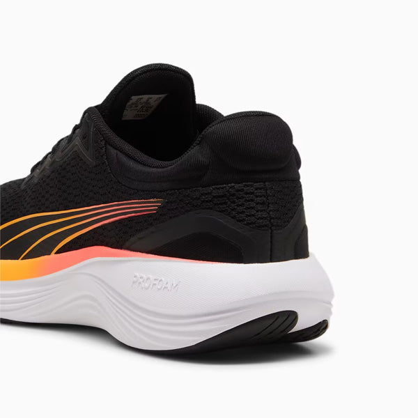 PUMA SCEND PRO RUNNING SHOES FOR MEN, PUMA BLACK & SUN STREAM