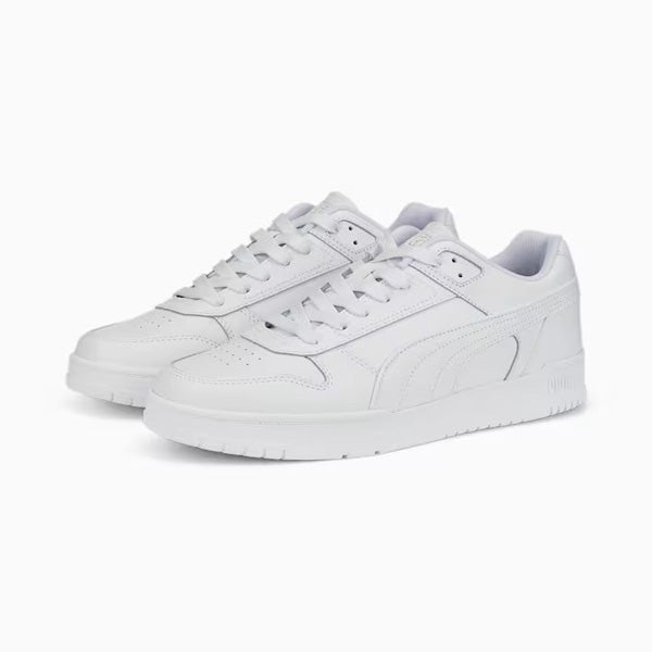 PUMA RBD GAME LOW LIFESTYLE SHOES FOR MEN, PUMA WHITE & PUMA TEAM GOLD