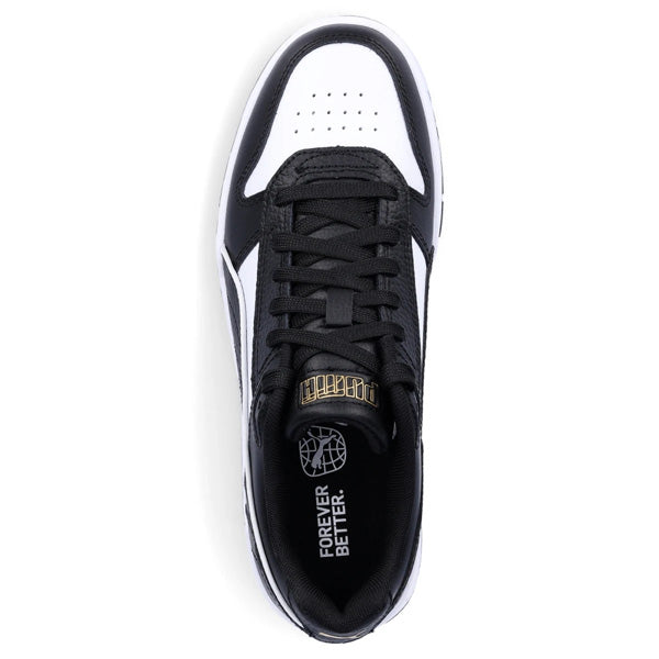 PUMA RBD GAME LOW LIFESTYLE SHOES FOR MEN, PUMA BLACK & PUMA WHITE & PUMA TEAM GOLD