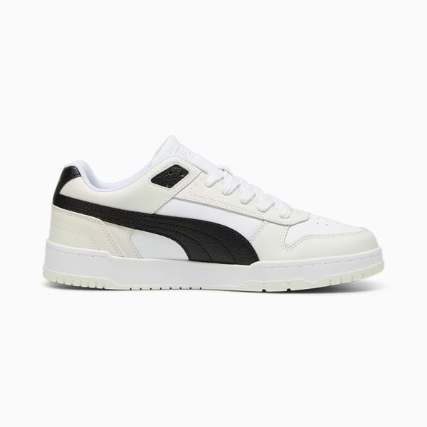 PUMA RBD GAME LOW LIFESTYLE SHOES FOR MEN, VAPOR GRAY & PUMA BLACK & PUMA WHITE