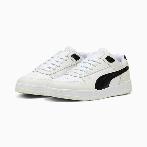 PUMA RBD GAME LOW LIFESTYLE SHOES FOR MEN, VAPOR GRAY & PUMA BLACK & PUMA WHITE