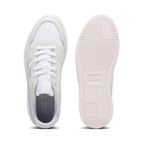 PUMA CARINA STREET LIFESTYLE SHOES FOR WOMEN, PUMA WHITE & FROSTY PINK & ALPINE SNOW