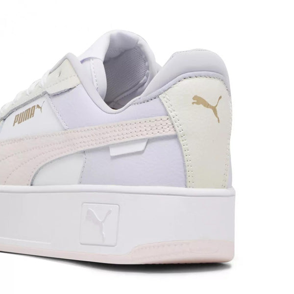 PUMA CARINA STREET LIFESTYLE SHOES FOR WOMEN, PUMA WHITE & FROSTY PINK & ALPINE SNOW