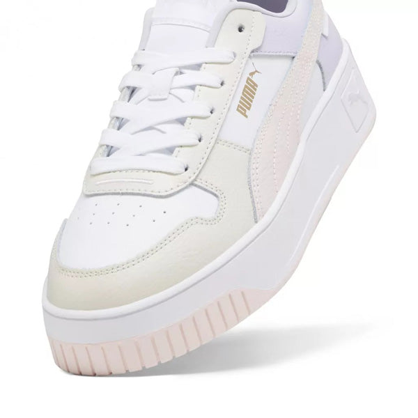 PUMA CARINA STREET LIFESTYLE SHOES FOR WOMEN, PUMA WHITE & FROSTY PINK & ALPINE SNOW