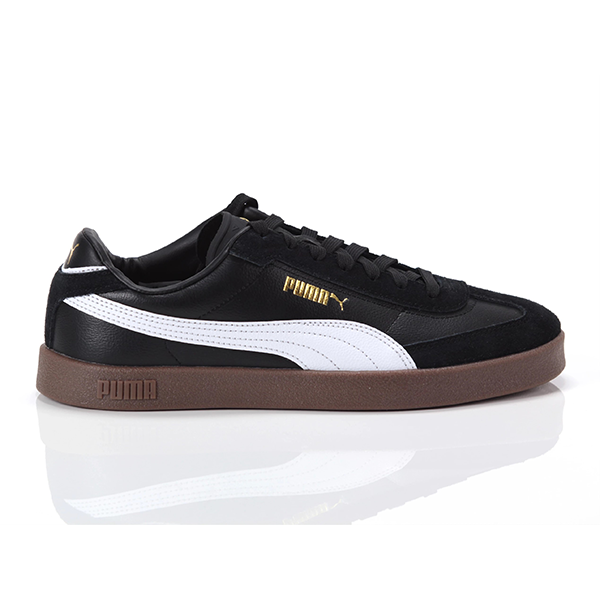 PUMA CLUB II ERA LIFESTYLE SHOES FOR MEN, PUMA BLACK & PUMA WHITE & PUMA GOLD